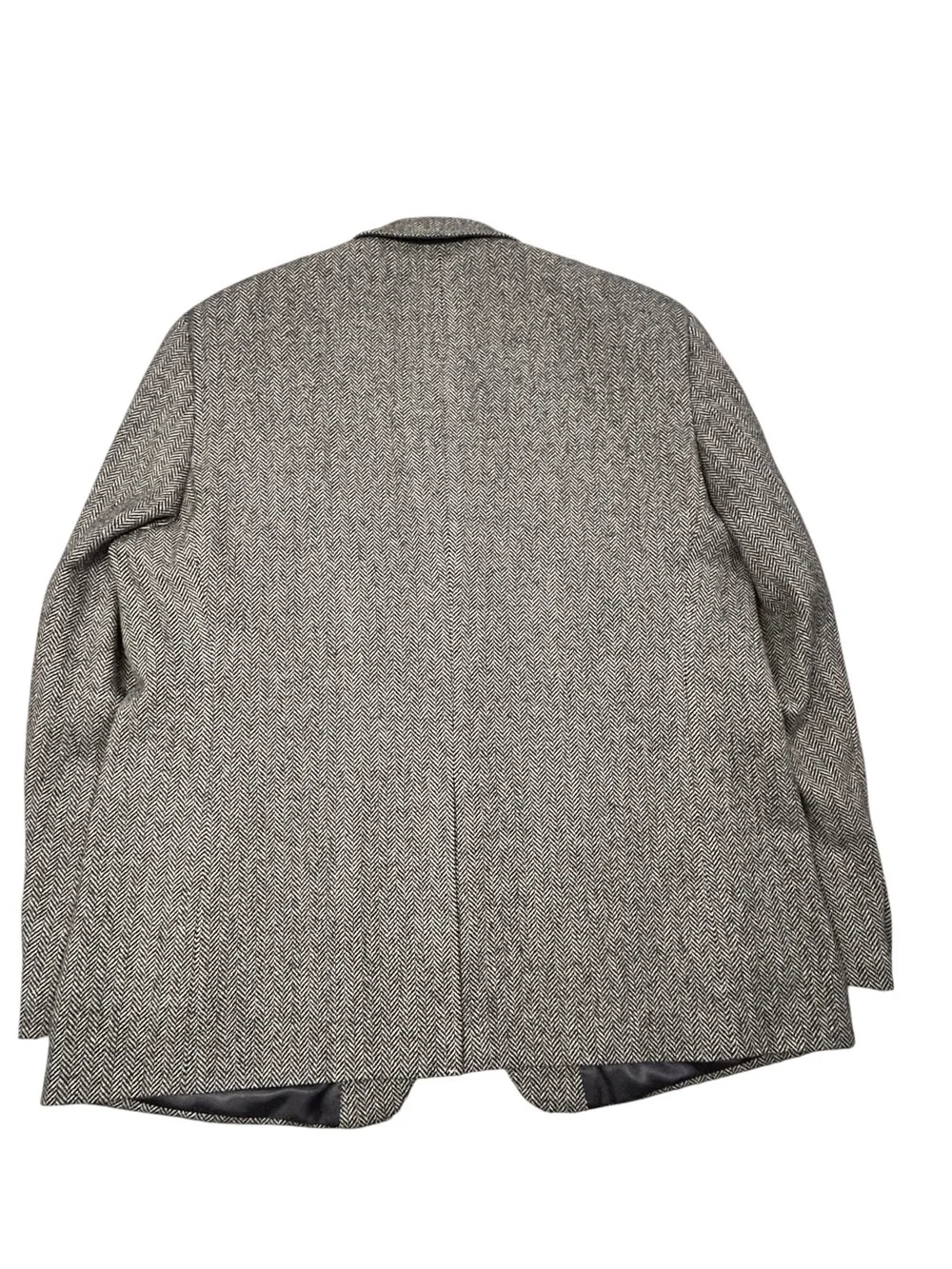 Lauren Ralph Lauren Men’s Black Gray Tweed Wool Herringbone Blazer 48L Business